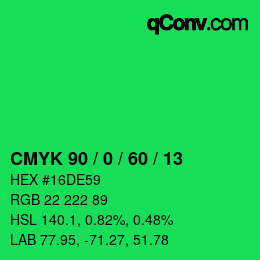 Color code: CMYK 90 / 0 / 60 / 13 | qconv.com