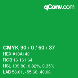 Color code: CMYK 90 / 0 / 60 / 37 | qconv.com