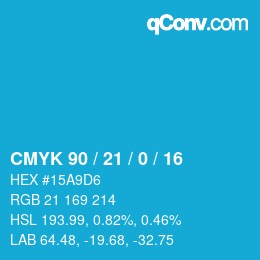 Color code: CMYK 90 / 21 / 0 / 16 | qconv.com