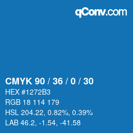 Color code: CMYK 90 / 36 / 0 / 30 | qconv.com