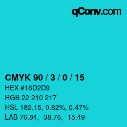 Color code: CMYK 90 / 3 / 0 / 15 | qconv.com