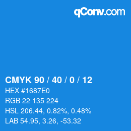 Color code: CMYK 90 / 40 / 0 / 12 | qconv.com