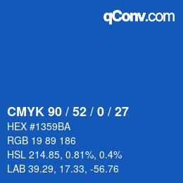 Color code: CMYK 90 / 52 / 0 / 27 | qconv.com