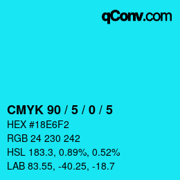 Color code: CMYK 90 / 5 / 0 / 5 | qconv.com