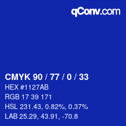 Color code: CMYK 90 / 77 / 0 / 33 | qconv.com