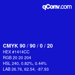 Color code: CMYK 90 / 90 / 0 / 20 | qconv.com