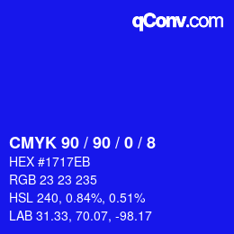 Color code: CMYK 90 / 90 / 0 / 8 | qconv.com