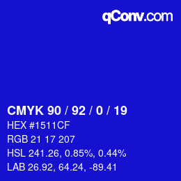 Color code: CMYK 90 / 92 / 0 / 19 | qconv.com