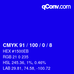 Color code: CMYK 91 / 100 / 0 / 8 | qconv.com