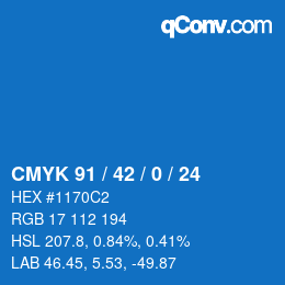 Color code: CMYK 91 / 42 / 0 / 24 | qconv.com