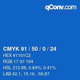 カラーコード: CMYK 91 / 50 / 0 / 24 | qconv.com