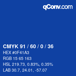 カラーコード: CMYK 91 / 60 / 0 / 36 | qconv.com