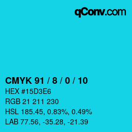 Color code: CMYK 91 / 8 / 0 / 10 | qconv.com