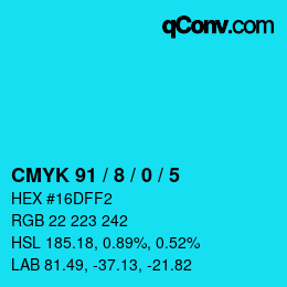 Color code: CMYK 91 / 8 / 0 / 5 | qconv.com