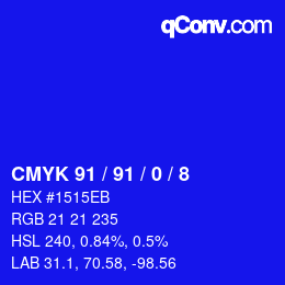 Color code: CMYK 91 / 91 / 0 / 8 | qconv.com