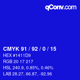 Color code: CMYK 91 / 92 / 0 / 15 | qconv.com