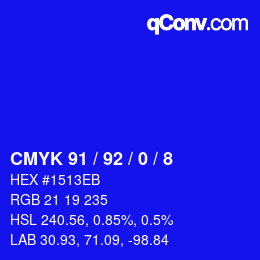 Color code: CMYK 91 / 92 / 0 / 8 | qconv.com