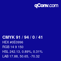 Color code: CMYK 91 / 94 / 0 / 41 | qconv.com