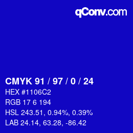 Color code: CMYK 91 / 97 / 0 / 24 | qconv.com