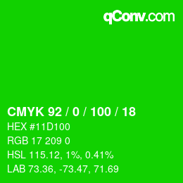 Color code: CMYK 92 / 0 / 100 / 18 | qconv.com