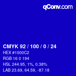 Color code: CMYK 92 / 100 / 0 / 24 | qconv.com