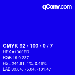 Color code: CMYK 92 / 100 / 0 / 7 | qconv.com