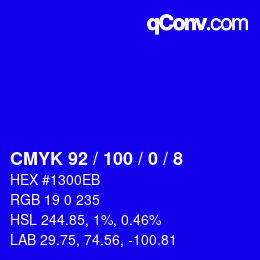 Color code: CMYK 92 / 100 / 0 / 8 | qconv.com