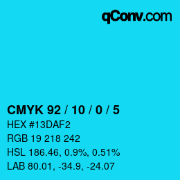 Color code: CMYK 92 / 10 / 0 / 5 | qconv.com