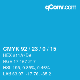 Color code: CMYK 92 / 23 / 0 / 15 | qconv.com