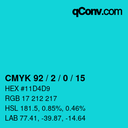 Color code: CMYK 92 / 2 / 0 / 15 | qconv.com