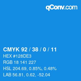 Código de color: CMYK 92 / 38 / 0 / 11 | qconv.com