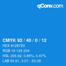 Color code: CMYK 92 / 40 / 0 / 12 | qconv.com