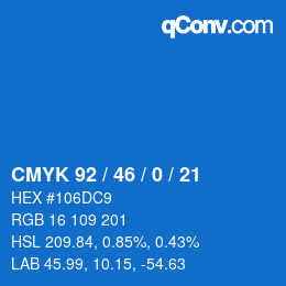 Color code: CMYK 92 / 46 / 0 / 21 | qconv.com