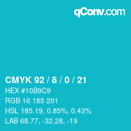 Color code: CMYK 92 / 8 / 0 / 21 | qconv.com