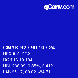 颜色代码: CMYK 92 / 90 / 0 / 24 | qconv.com