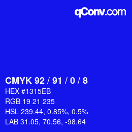 Color code: CMYK 92 / 91 / 0 / 8 | qconv.com