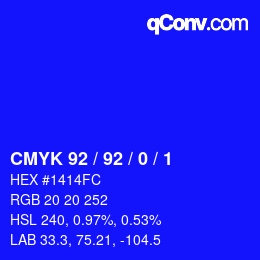 カラーコード: CMYK 92 / 92 / 0 / 1 | qconv.com