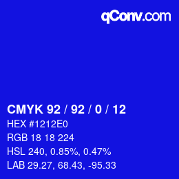 カラーコード: CMYK 92 / 92 / 0 / 12 | qconv.com