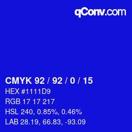 Farbcode: CMYK 92 / 92 / 0 / 15 | qconv.com