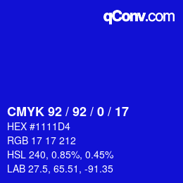 Color code: CMYK 92 / 92 / 0 / 17 | qconv.com