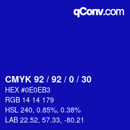 カラーコード: CMYK 92 / 92 / 0 / 30 | qconv.com