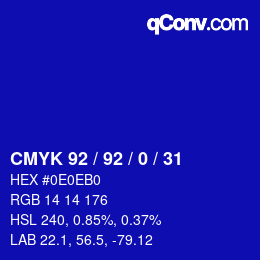 カラーコード: CMYK 92 / 92 / 0 / 31 | qconv.com