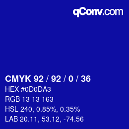 カラーコード: CMYK 92 / 92 / 0 / 36 | qconv.com