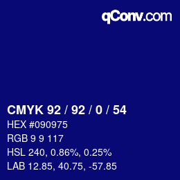 カラーコード: CMYK 92 / 92 / 0 / 54 | qconv.com