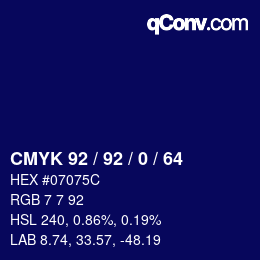 カラーコード: CMYK 92 / 92 / 0 / 64 | qconv.com