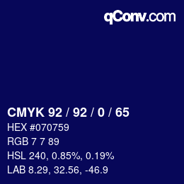 カラーコード: CMYK 92 / 92 / 0 / 65 | qconv.com