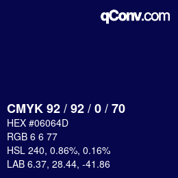颜色代码: CMYK 92 / 92 / 0 / 70 | qconv.com