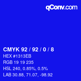 カラーコード: CMYK 92 / 92 / 0 / 8 | qconv.com