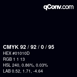 カラーコード: CMYK 92 / 92 / 0 / 95 | qconv.com