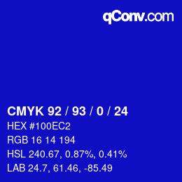 カラーコード: CMYK 92 / 93 / 0 / 24 | qconv.com